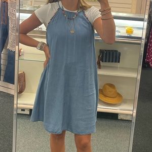 Linen Faux Denim Dress